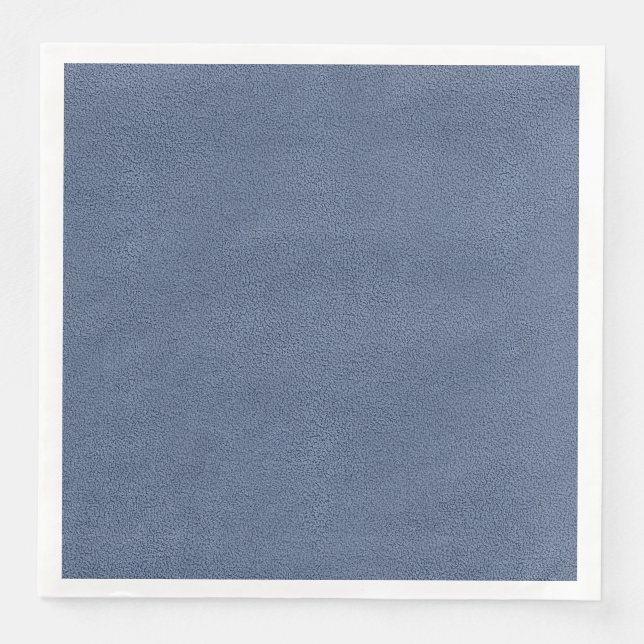 The look of Snuggly Slate Blue Suede Texture Napkin (Front)