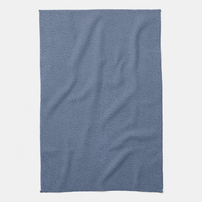 The look of Snuggly Slate Blue Suede Texture Tea Towel (Vertical)