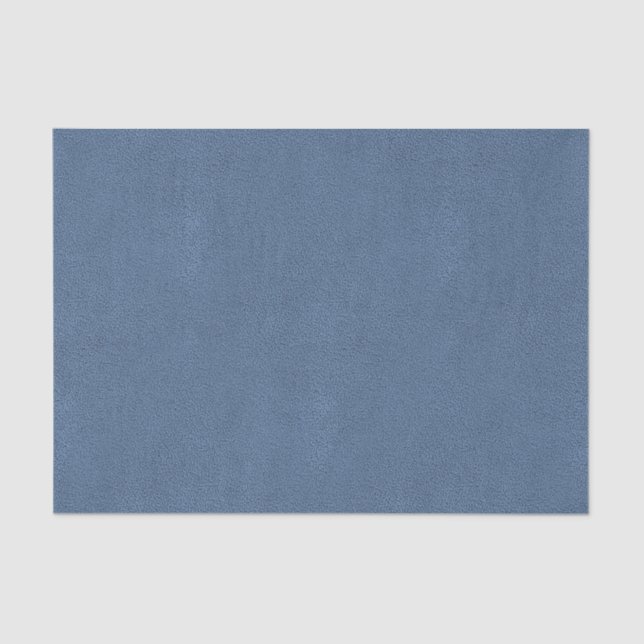 The look of Snuggly Slate Blue Suede Texture Tissue Paper (Front)