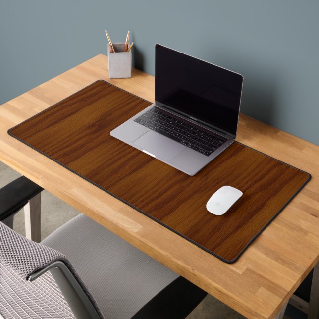 The Look of Warm Oak Wood Grain Texture Desk Mat (Office 2)