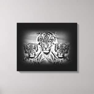 The Look Outs,Black&White_Stretched Canvas Print