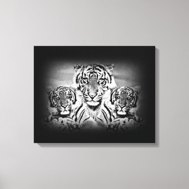 The Look Outs,Black&White_Stretched Canvas Print (Front)