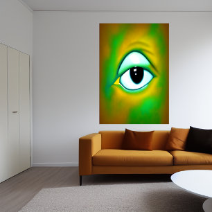 The looking eye AI Art Poster