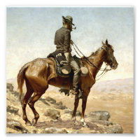 “The Lookout” Cowboy Art by Frederic Remington