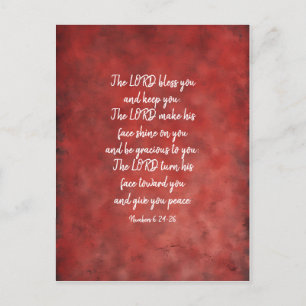 The Lord Bless You and Keep You Bible Study Postcard