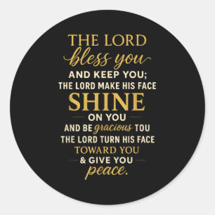 The Lord Bless You And Keep You  Classic Round Sticker