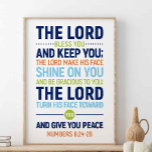 The Lord Bless You And Keep You, Numbers 6:24-26 Poster<br><div class="desc">The Lord Bless You And Keep You; The Lord Make His Face Shine On You And Be Gracious To You; The Lord Turn His Face Towards You And Give You Peace,  Numbers 6:24-26. Scripture Wall Art,  Inspirational Bible verse,  Christian gift. #bible_verses #scripture_wall_art #bible_quotes</div>