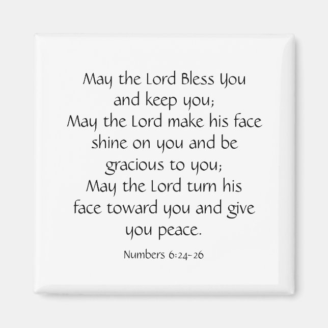 The Lord Bless You  Magnet (Front)