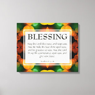 THE LORD BLESS YOU Numbers 6:24-26 Christian Canvas Print