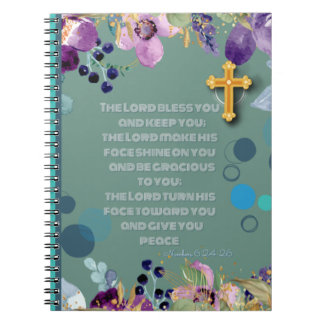 "The Lord Bless You" Numbers 6:24-26 Christian  Notebook