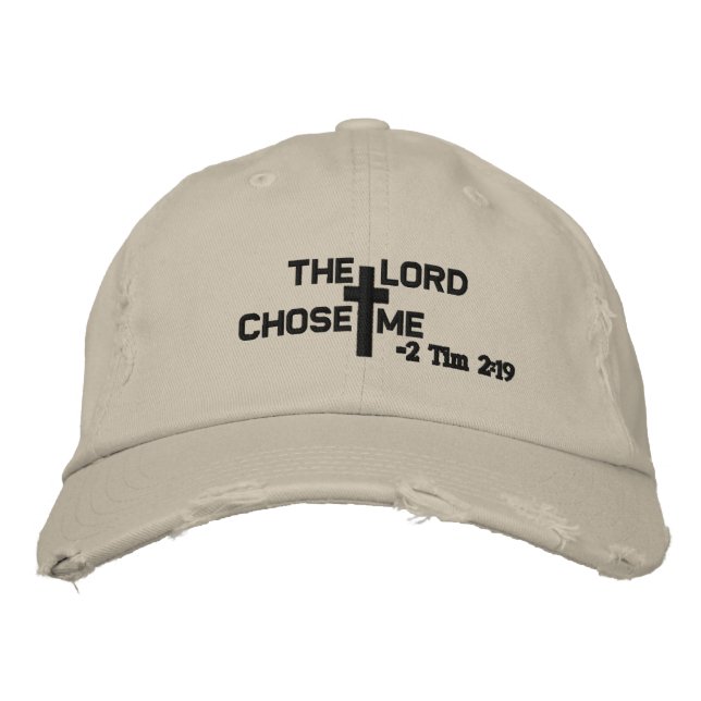 The Lord Chose Me Customise it Embroidered Hat (Front)
