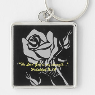"The Lord God is my strength..." Bible truths Key Ring
