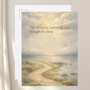 The Lord Is Carrying You Christian Encouragement Postcard