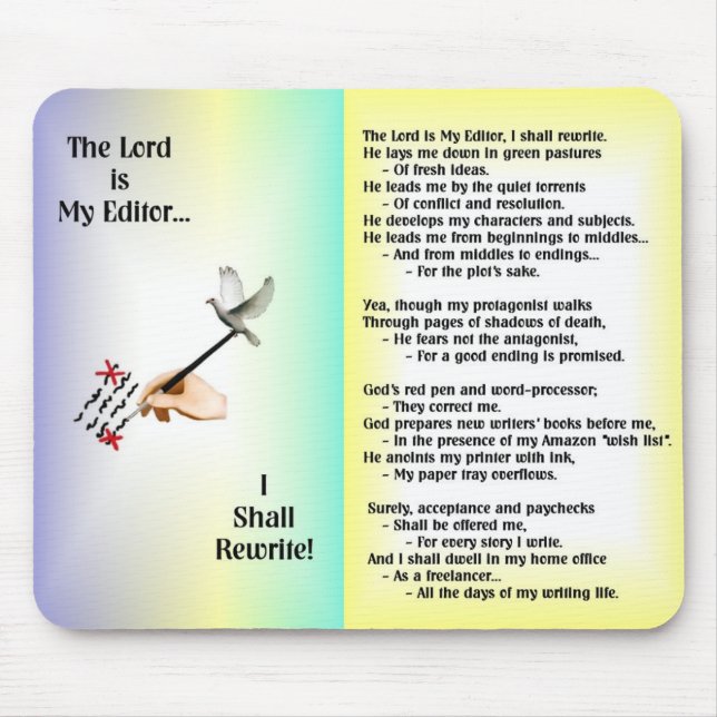 The Lord is My Editor--Mousepad Mouse Pad (Front)