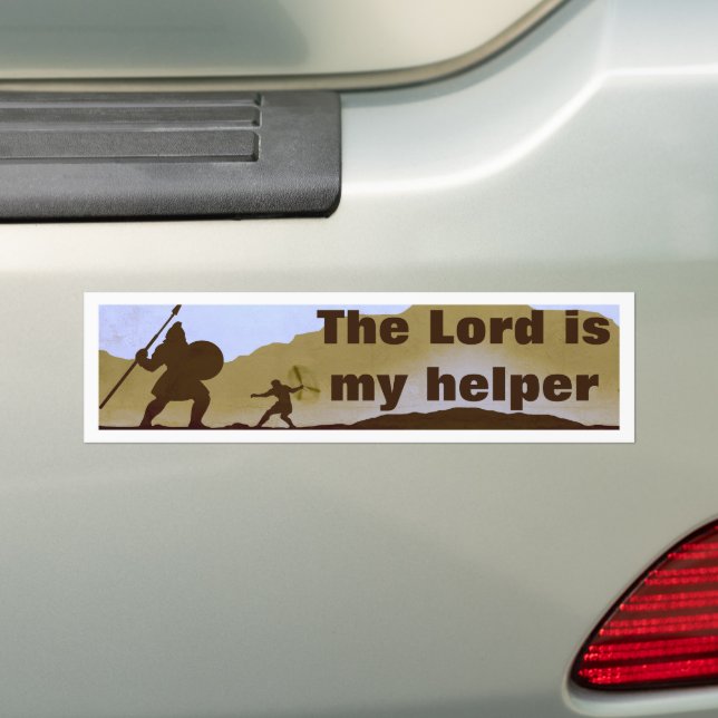 The Lord is my helper Bumper Sticker (On Car)