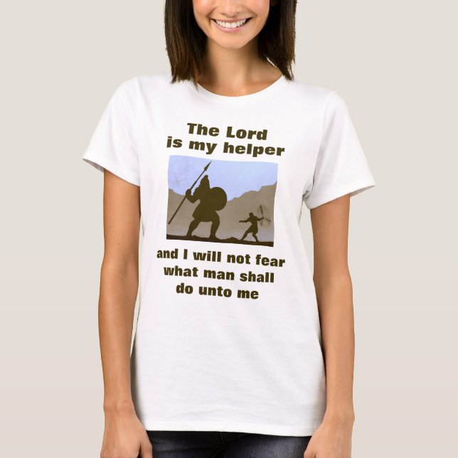 The Lord is my helper (light) T-Shirt (Front)
