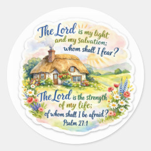 The Lord is my light and salvation Classic Round Sticker