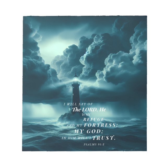 The Lord is My Refuge Notebook Notepad (Front)