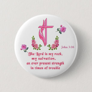 The Lord is my rock 6 Cm Round Badge
