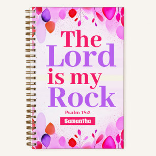 The Lord is my Rock Boho Christian Girl Journal