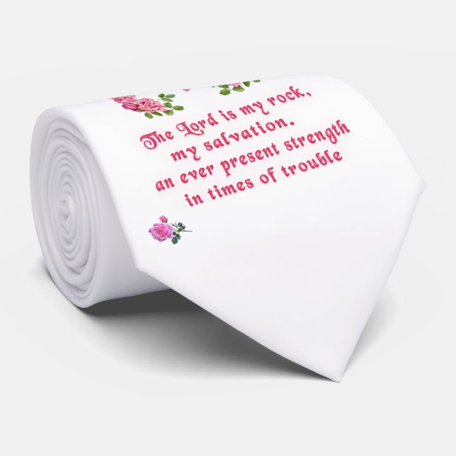 The Lord is my rock Christian Tie (Rolled)