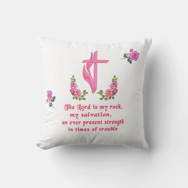 The Lord is my rock Cushion (Front)
