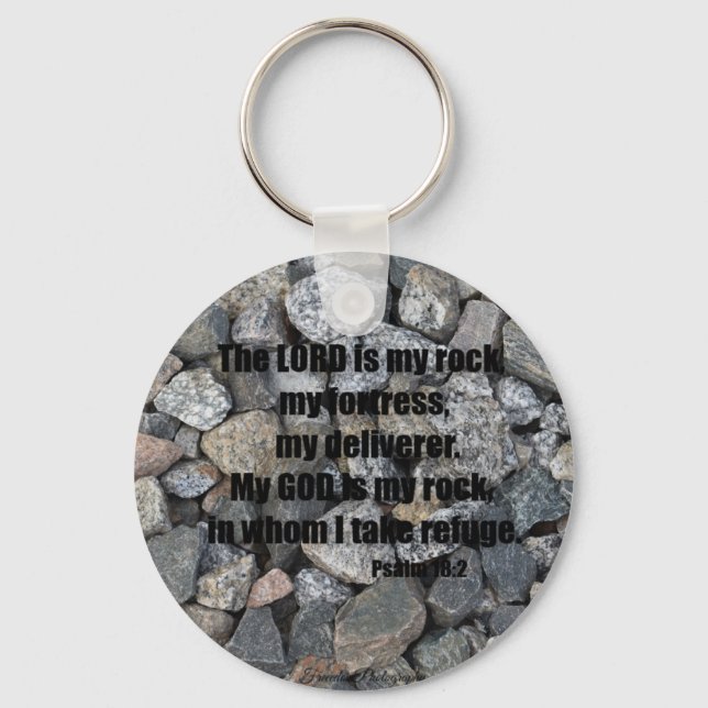 The Lord is my Rock Key Chain (Front)