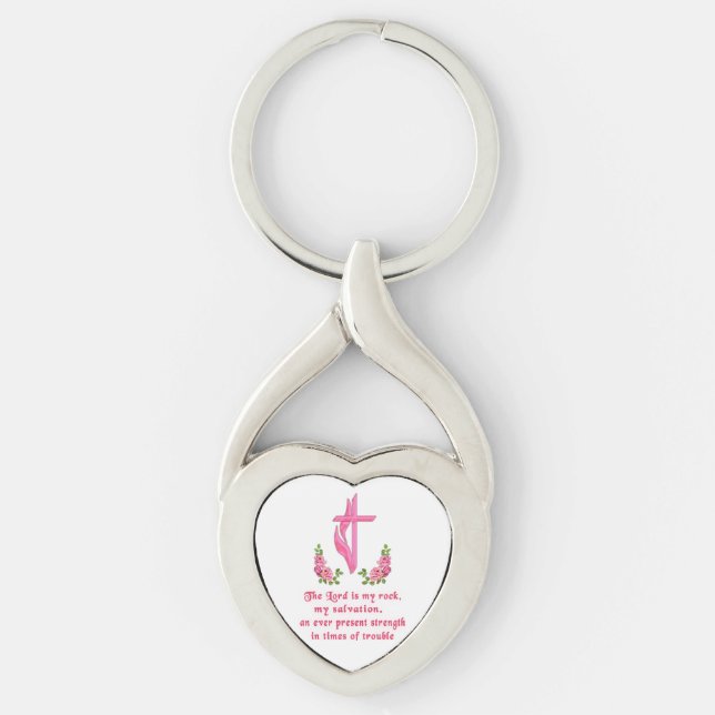 The Lord is my rock Key Ring (Front)