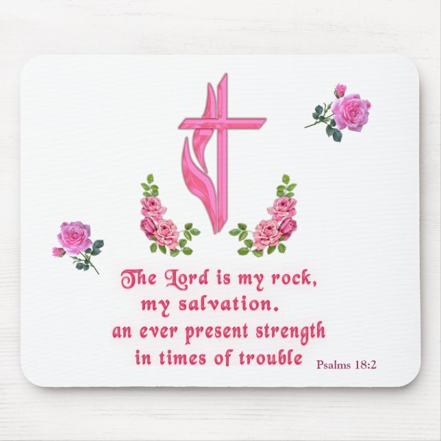 The Lord is my rock Mouse Pad (Front)