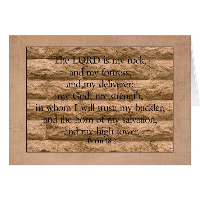 The Lord is my rock Parakaleo note card (Front Horizontal)