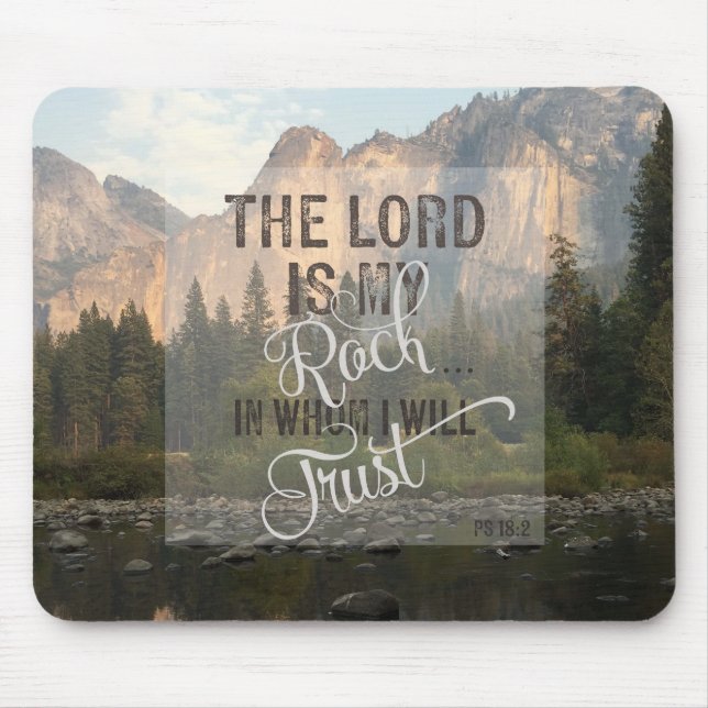 The Lord is my Rock - Ps 18:2 Mouse Pad (Front)