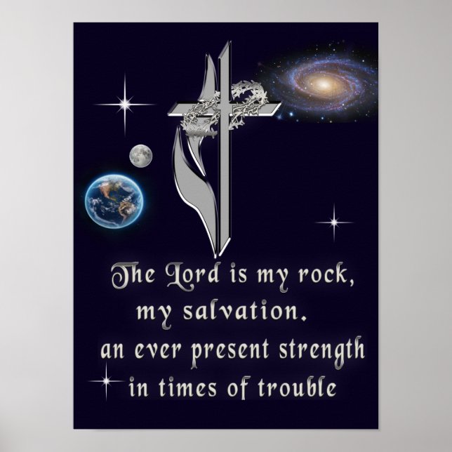 The Lord is my rock Psalm 18:2 Poster (Front)