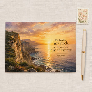 The Lord Is My Rock | Psalm 18:2 Scripture Card