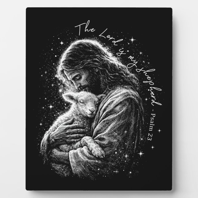 The Lord is my Shepard. Psalm 23. Plaque & easel  (Front)