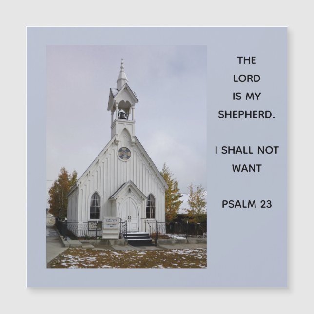 The Lord Is My Shepherd 23rd Psalm Magnetic Card (Front)
