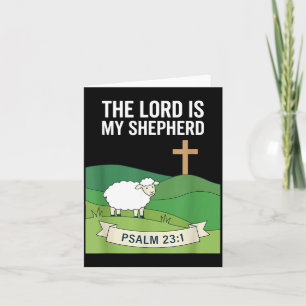 The Lord Is My Shepherd Christian Faith Sheep Card