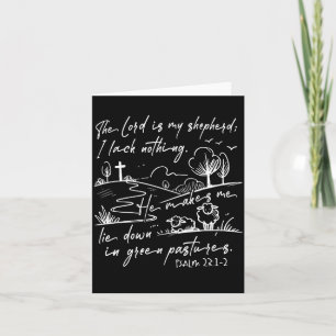 The Lord Is My Shepherd Christian Jesus Bible Vers Card