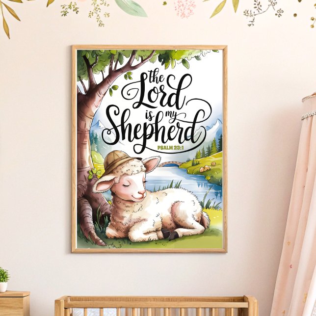 The Lord is my Shepherd Christian Nursery Wall Art (Creator Uploaded)