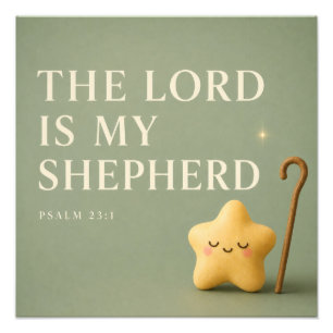 THE LORD IS MY SHEPHERD Christian Photo Print