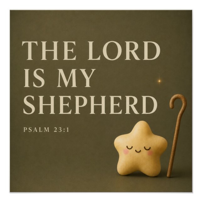 THE LORD IS MY SHEPHERD | Christian Poster (Front)