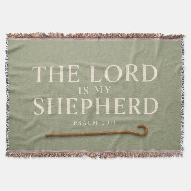 THE LORD IS MY SHEPHERD | Christian  Throw Blanket (Front)