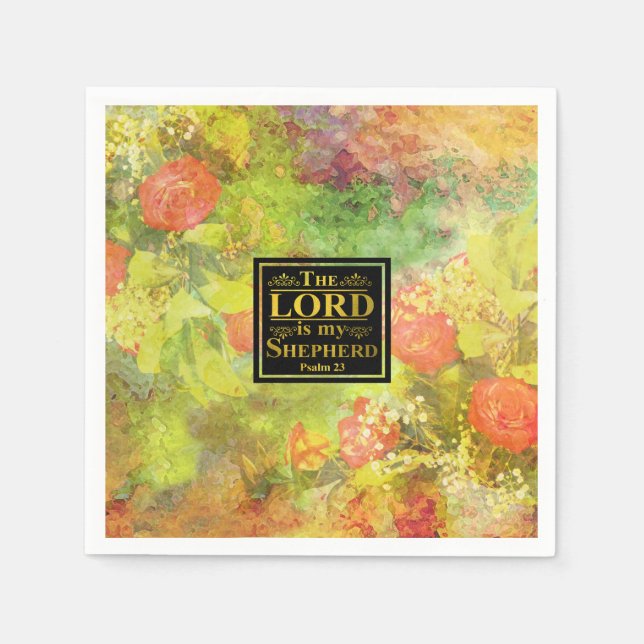 The LORD is my SHEPHERD dining bible verse Napkin (Front)