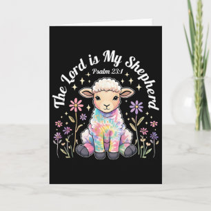 The Lord Is My Shepherd Easter Christian Faith Bib Card