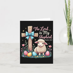 The Lord Is My Shepherd Easter Christian Lamb East Card