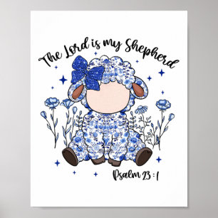 The Lord Is My Shepherd Easter Day Jesus Christian Poster