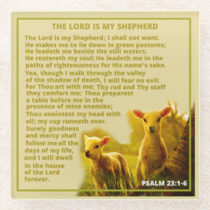 The Lord is my Shepherd Glass Coaster