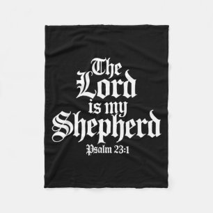 The Lord is My Shepherd Gothic Christian Fleece Blanket