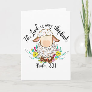 The Lord Is My Shepherd Lord's Prayer Christian Ea Card