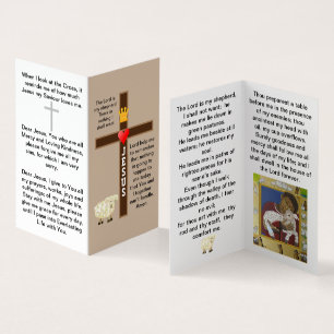 The Lord is my shepherd prayer card