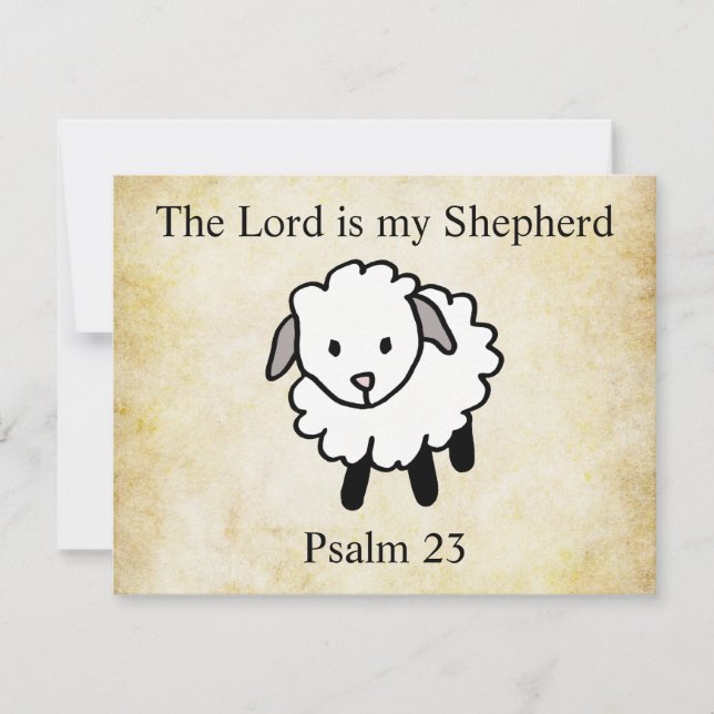 The LORD is my shepherd Psalm 23 (Front)